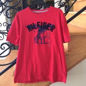 Tommy Hilfiger SS Shirt, Red, New With Tags, SZ L